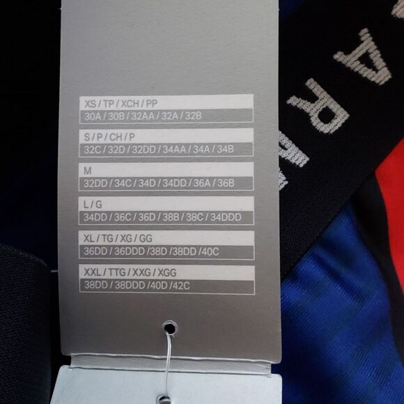 Armour Women's Mid Country Pride Sports Bra Large Blue Red Black White - Picture 9 of 12